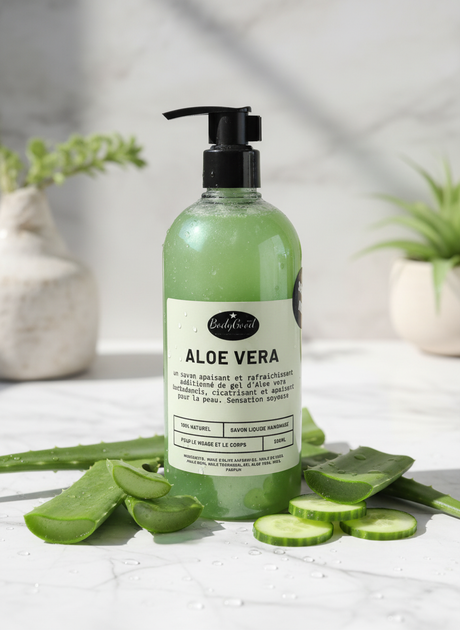 Aloe Vera Soap Hero with Background