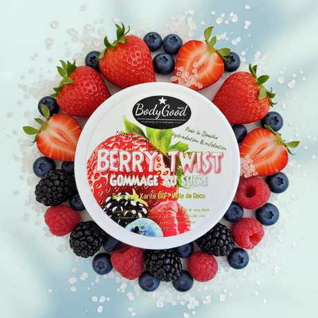 Berry Twist Sugar Scrub with berries and sugar