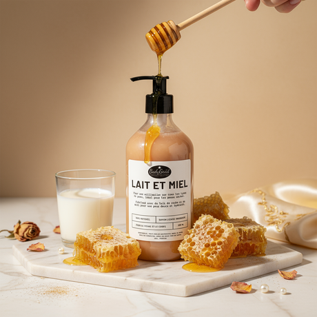 Milk and honey liquid soap premium