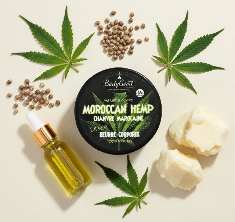 Minimalist Moroccan hemp hydrating butter
