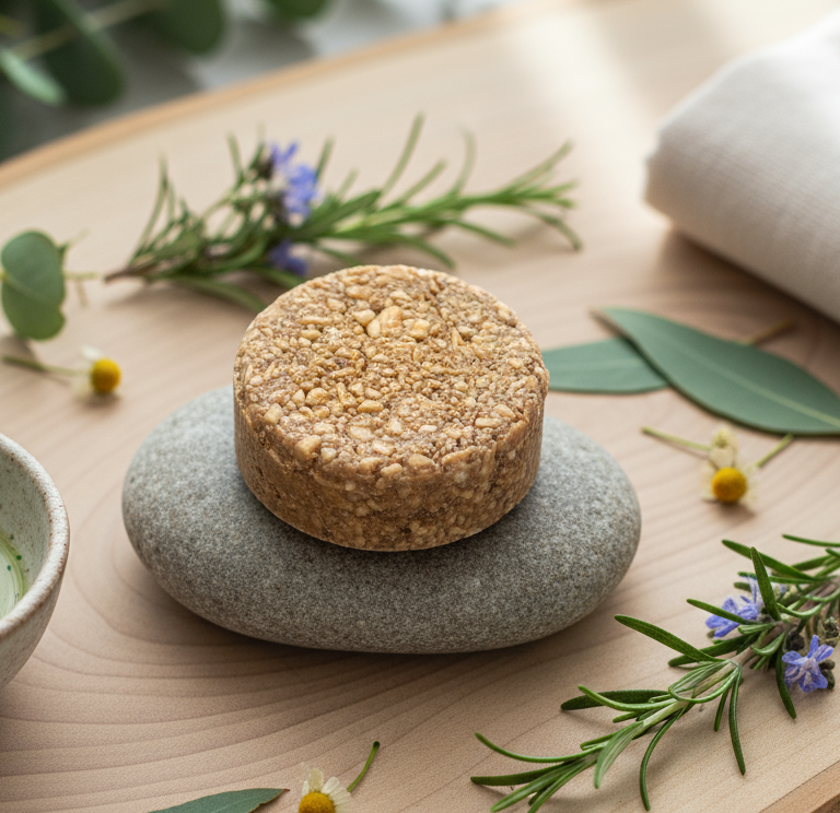 Spa-inspired shampoo bar