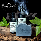 Savon au charbon actif et arbre à thé