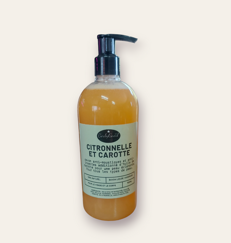 Savon liquide à la citronnelle et à la carotte