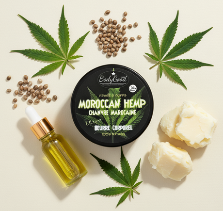 Minimalist Moroccan hemp hydrating butter