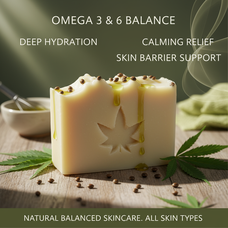 Vibrant hemp soap for ads