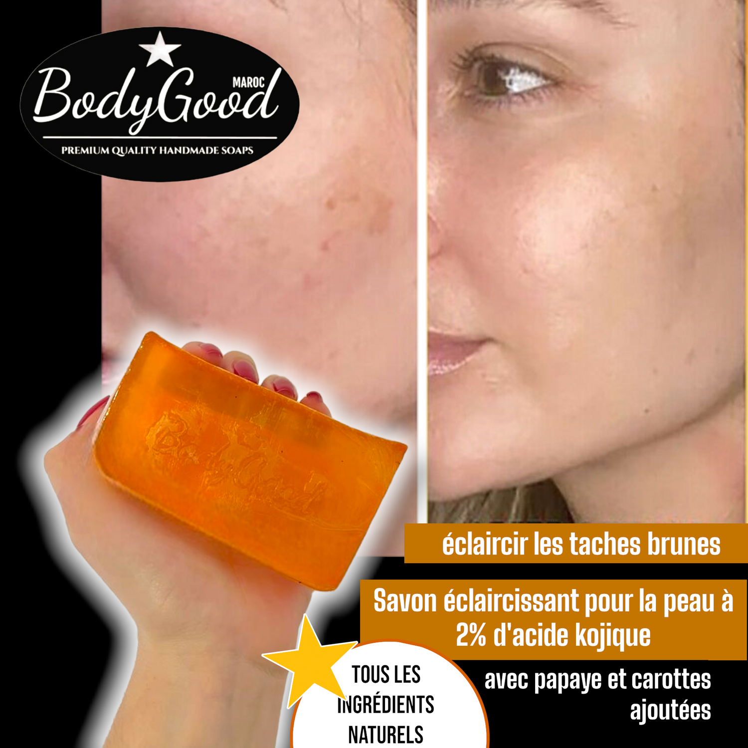 Masque au Savon à la papaye et à l'acide kojique