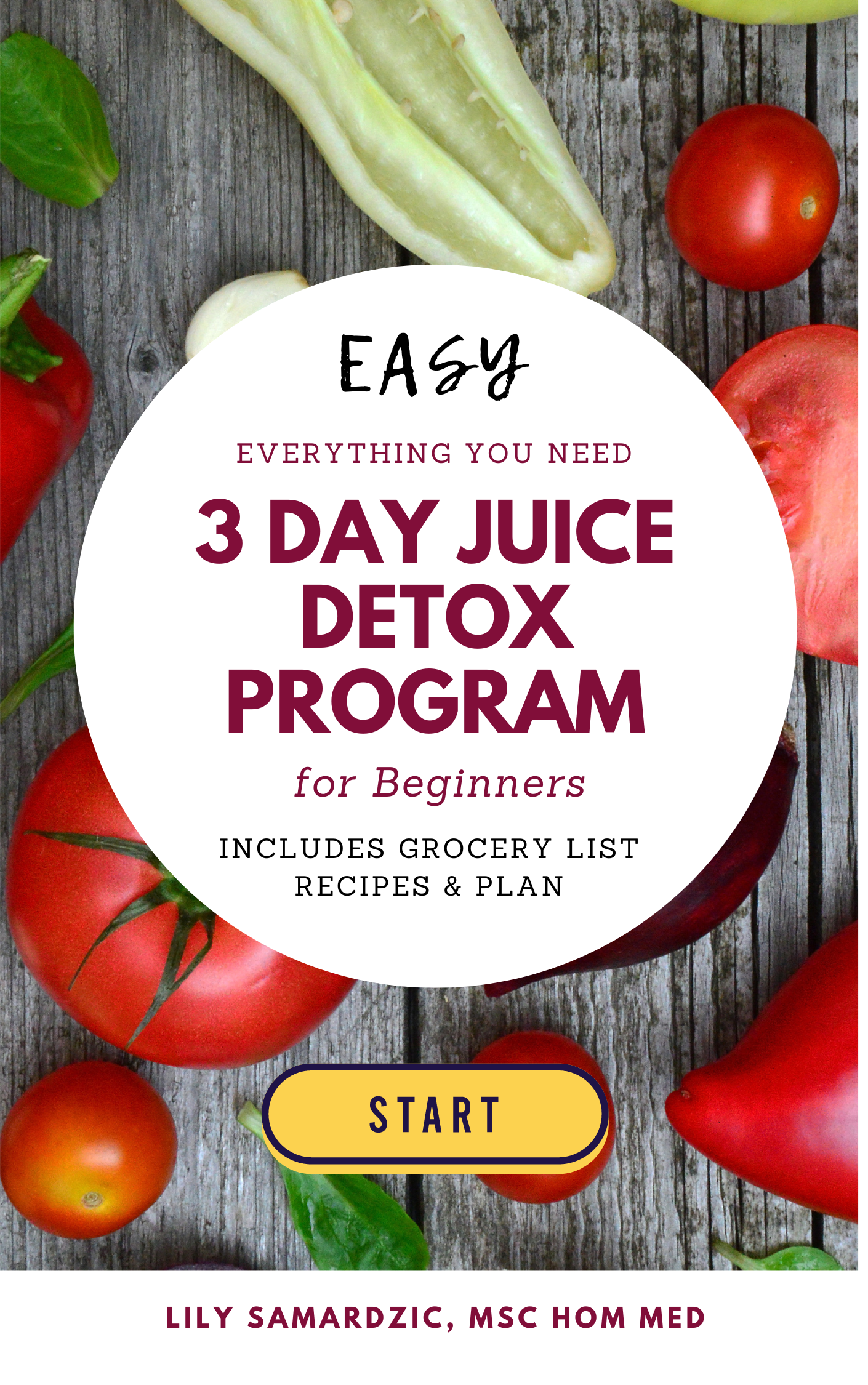3 day Juice Detox Plan with Recipes and Shopping List